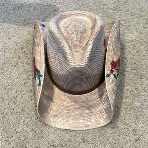 Peter Grimm Embroidered Straw Cowboy Hat